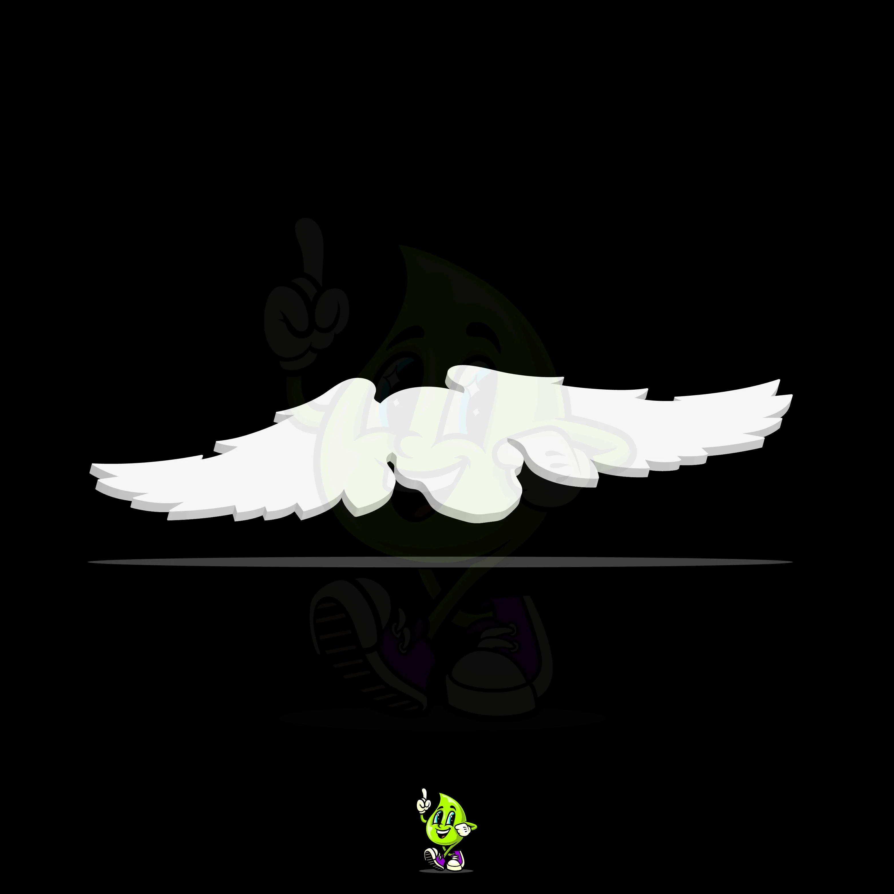 Blank Flying Skull