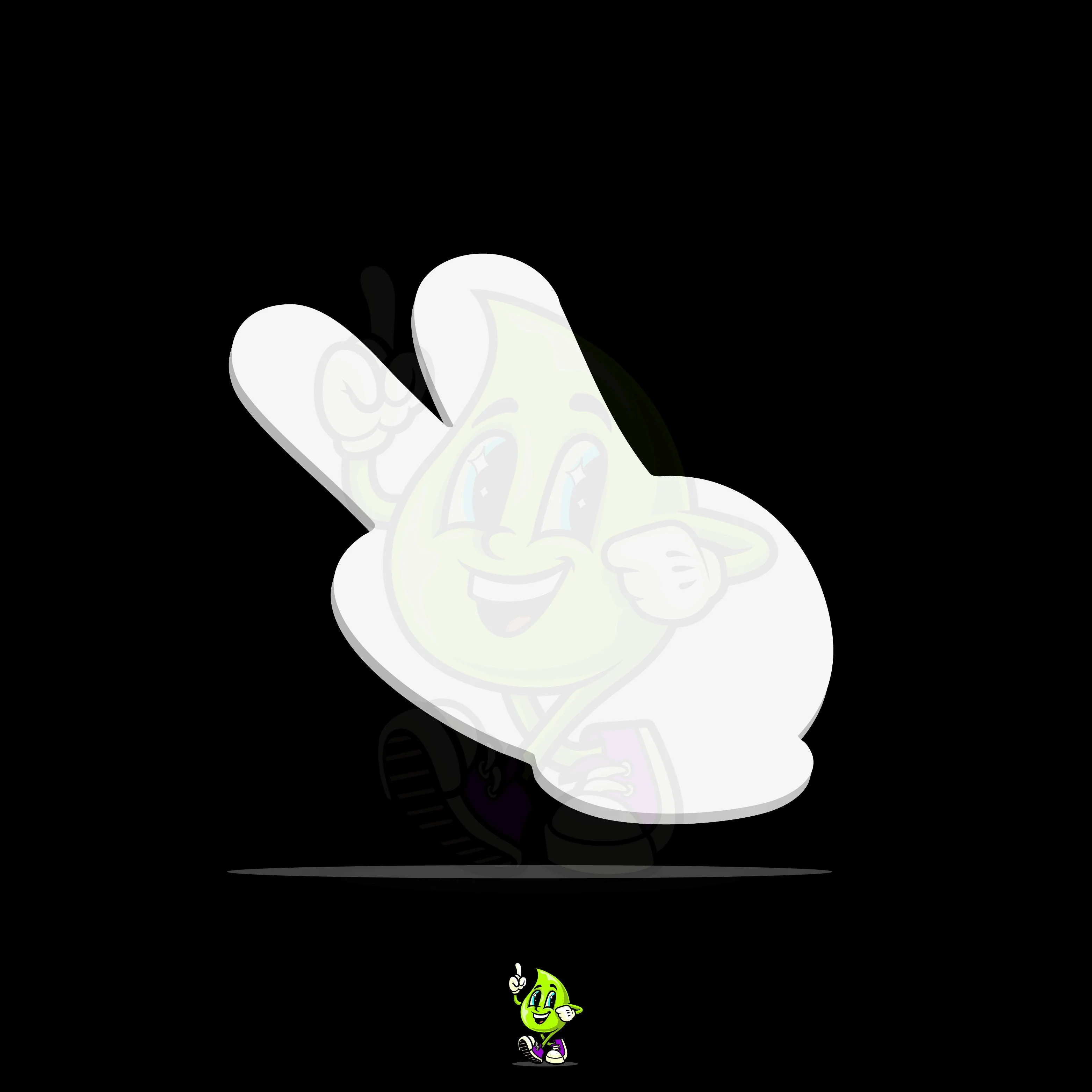 Blank Peace Fingers