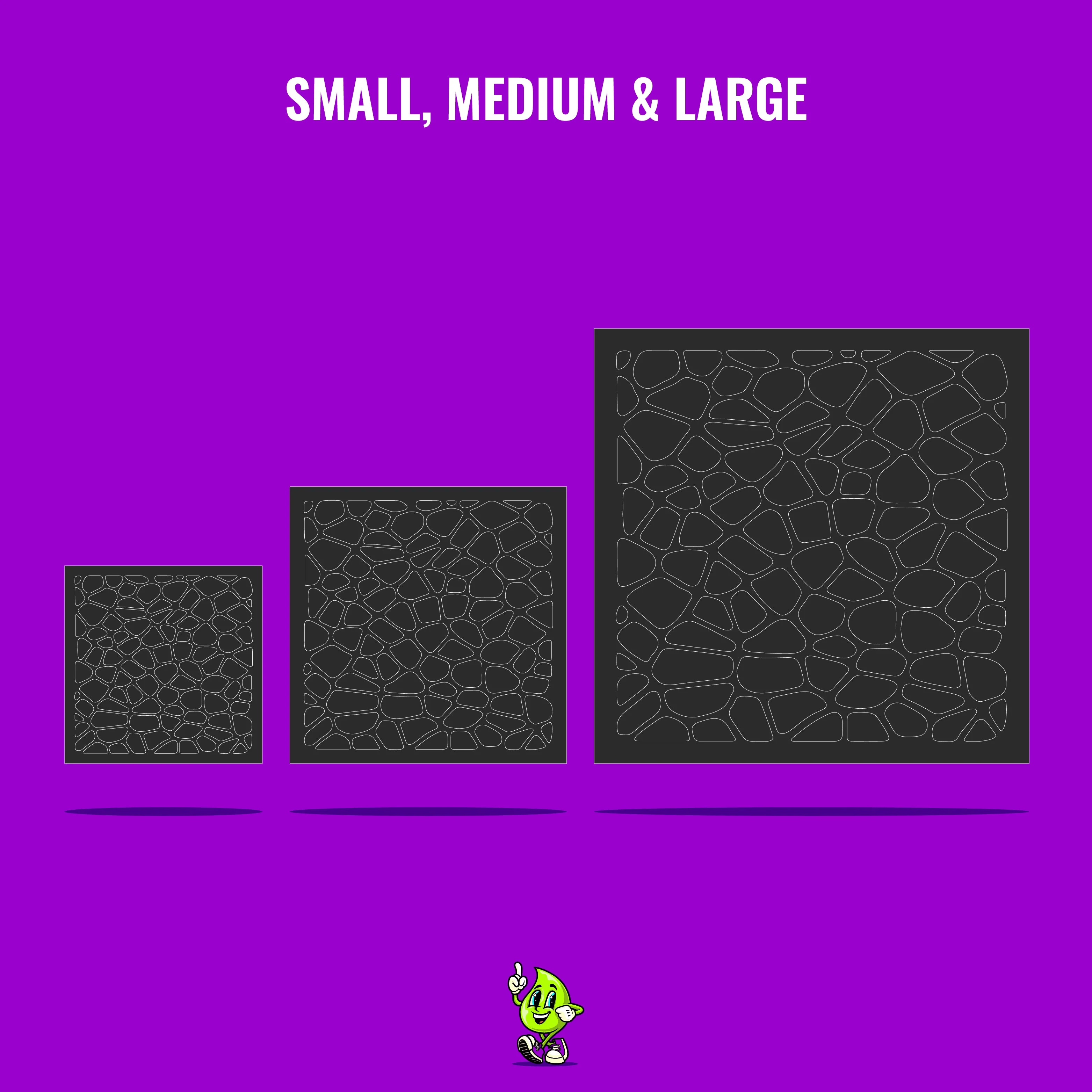 Cobblestone Vinyl Stencil Pack – Set of 4 - Image 3