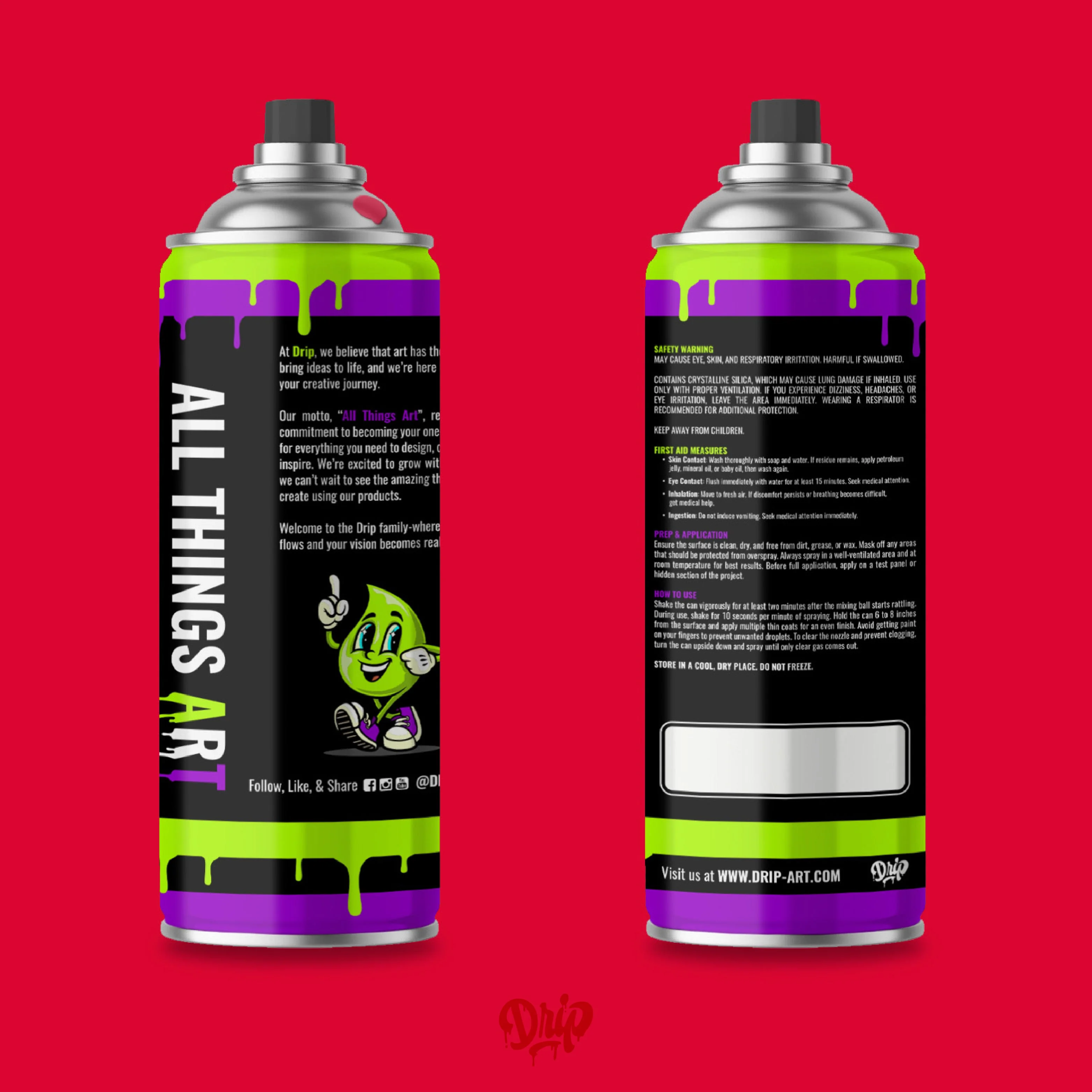 Crimson Spray Can (12oz) by Drip® - Image 4