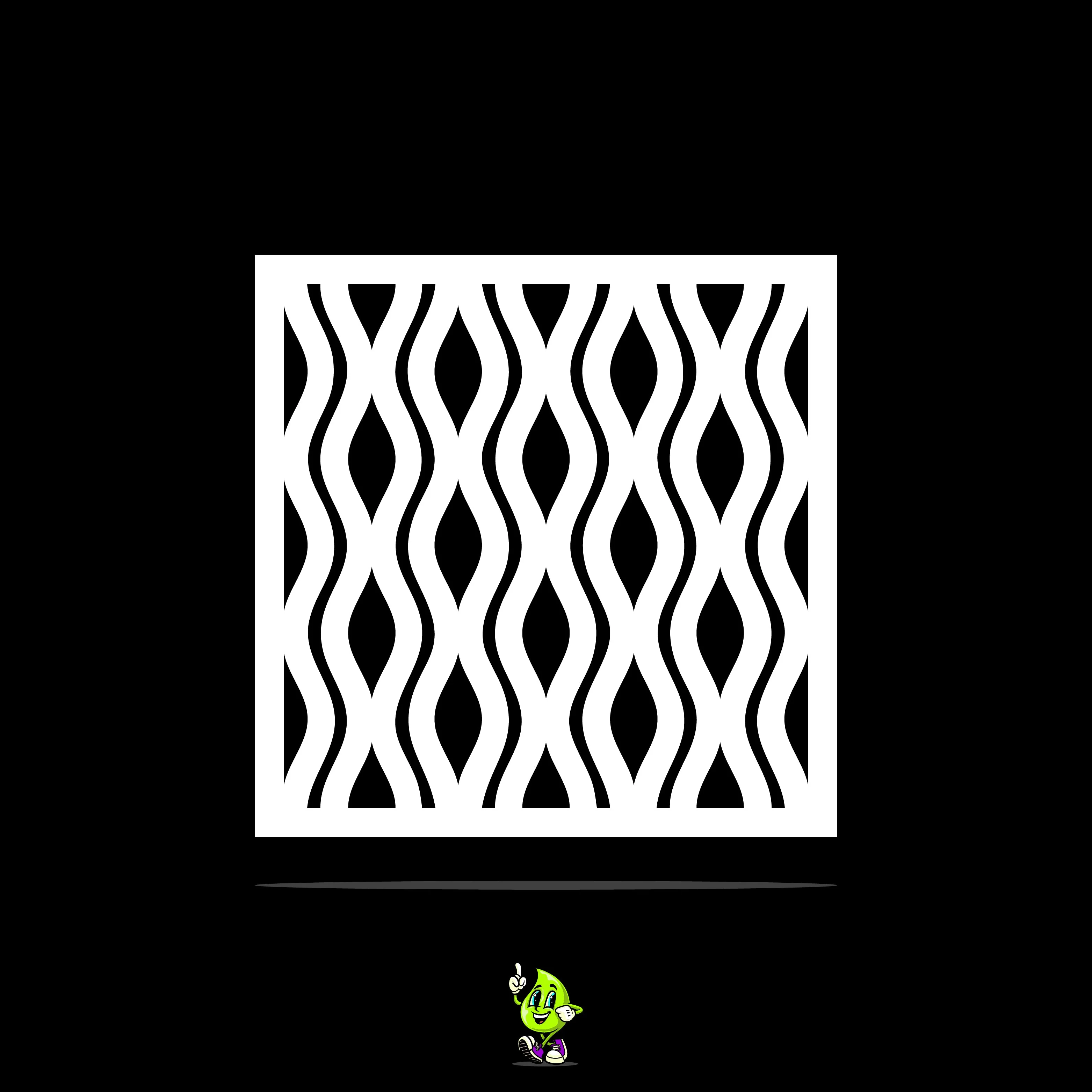 Curvy Lines Vinyl Stencil Pack – Set of 4