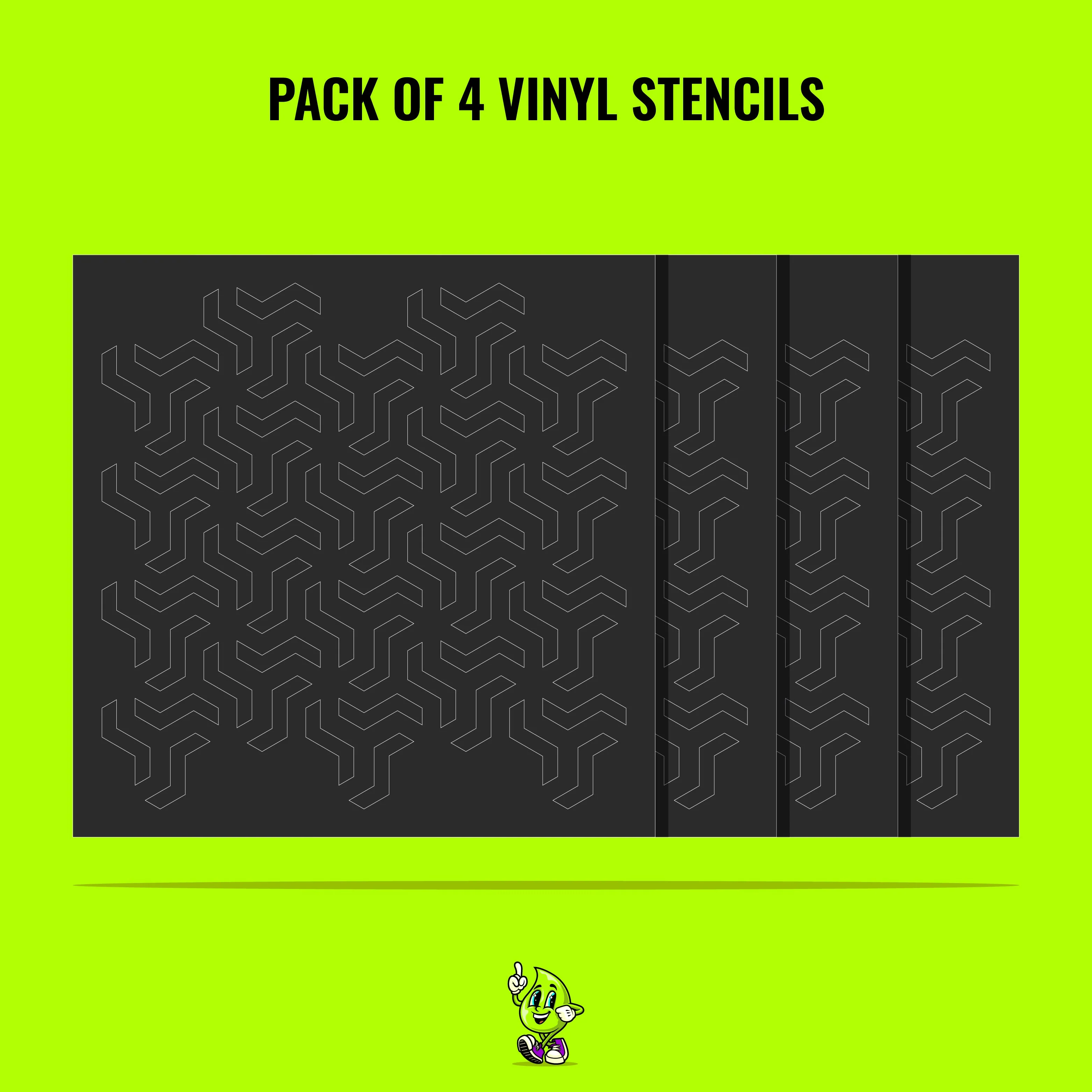 Fidget Vinyl Stencil Pack – Set of 4 - Image 2