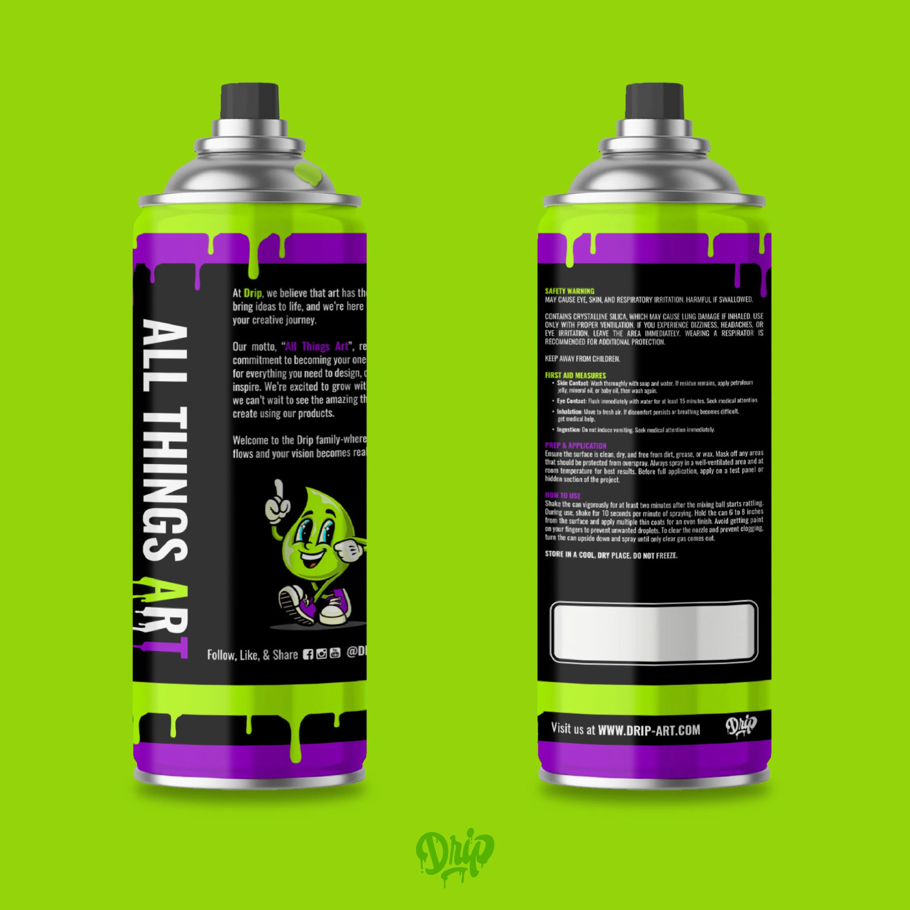 Green Apple Spray Can (12oz) by Drip® - Image 4