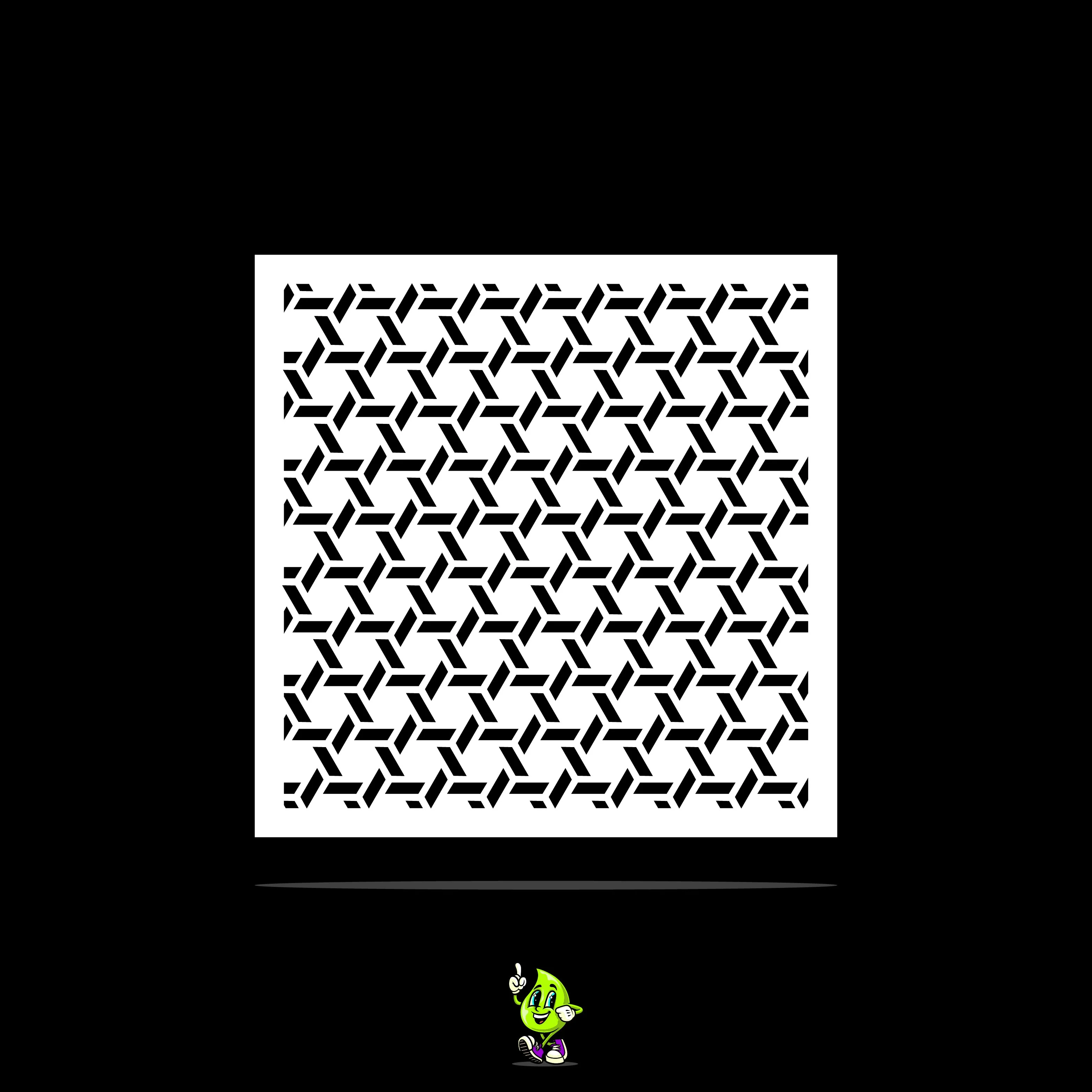 Hexahedron Vinyl Stencil Pack – Set of 4