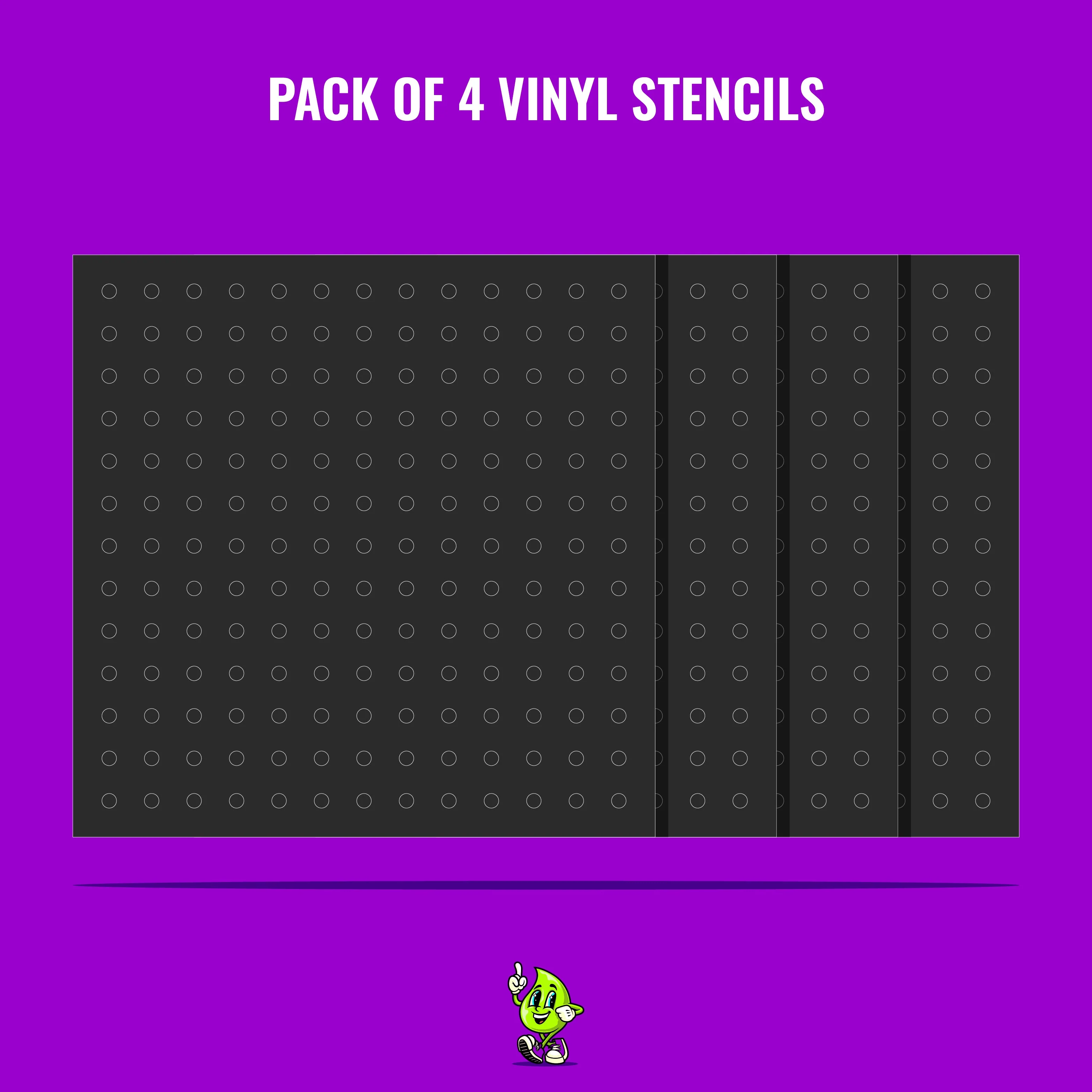 Holes I Vinyl Stencil Pack – Set of 4 - Image 2