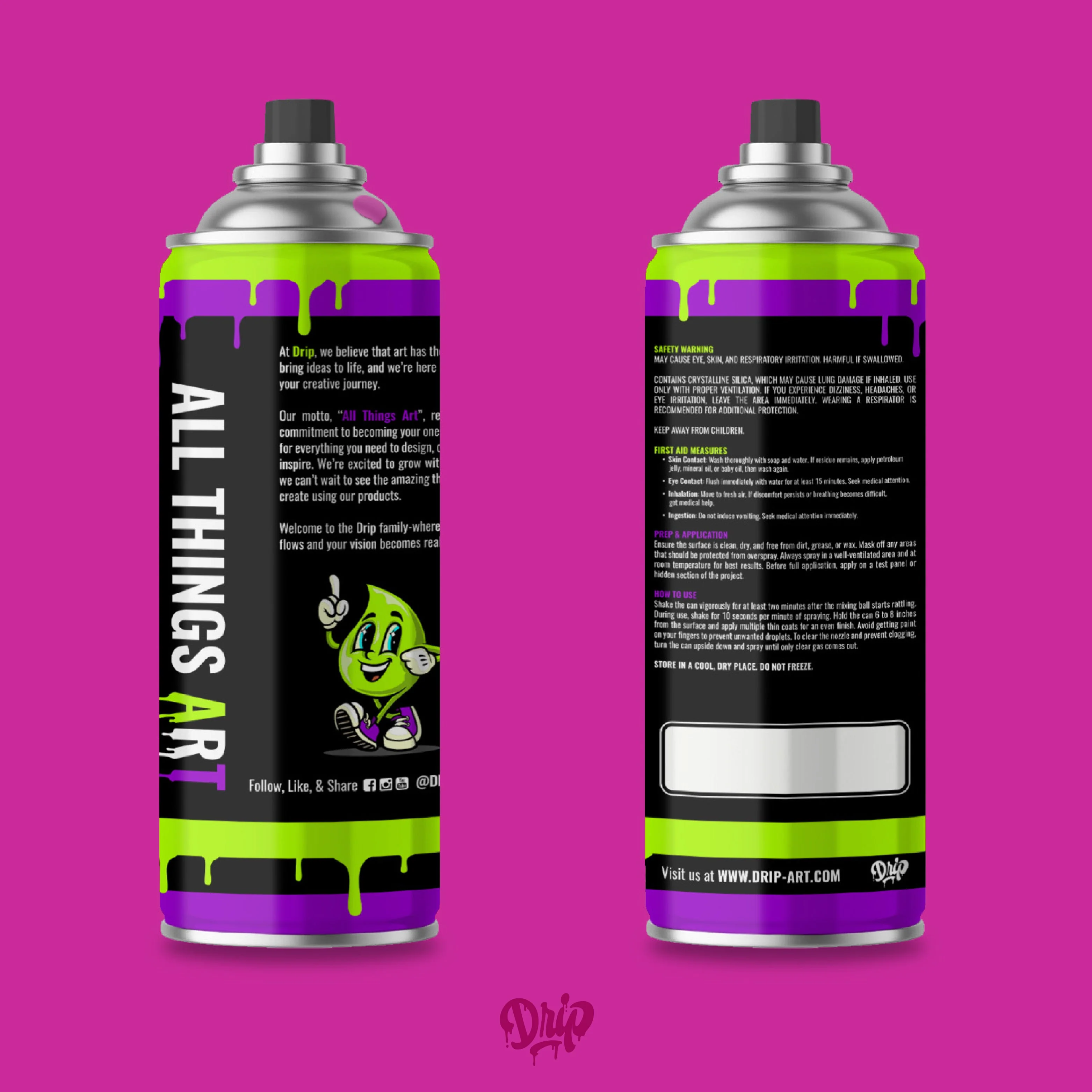 Magenta Spray Can (12oz) by Drip® - Image 4