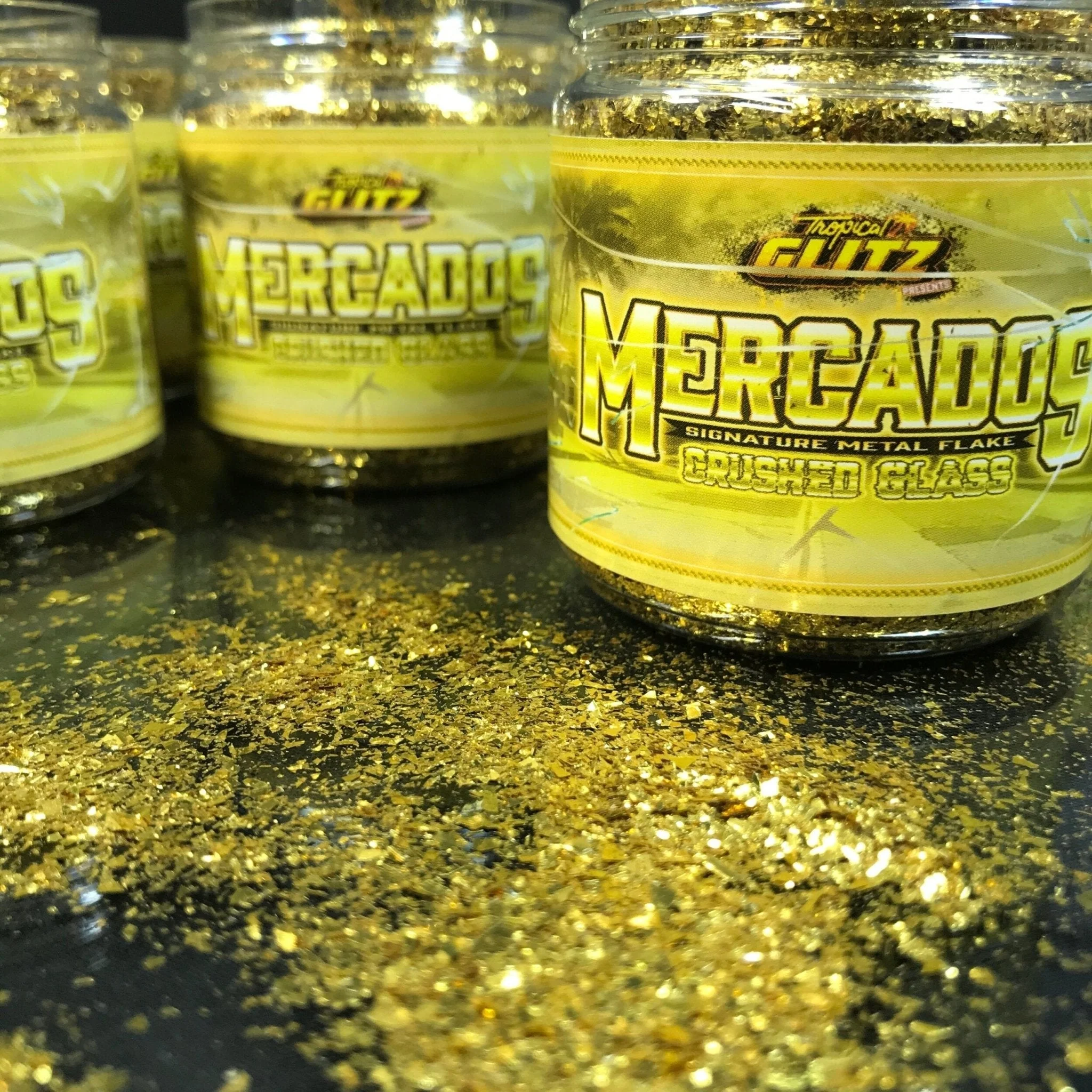 Mercado's Crushed Glass Gold Metal Flake - Image 3