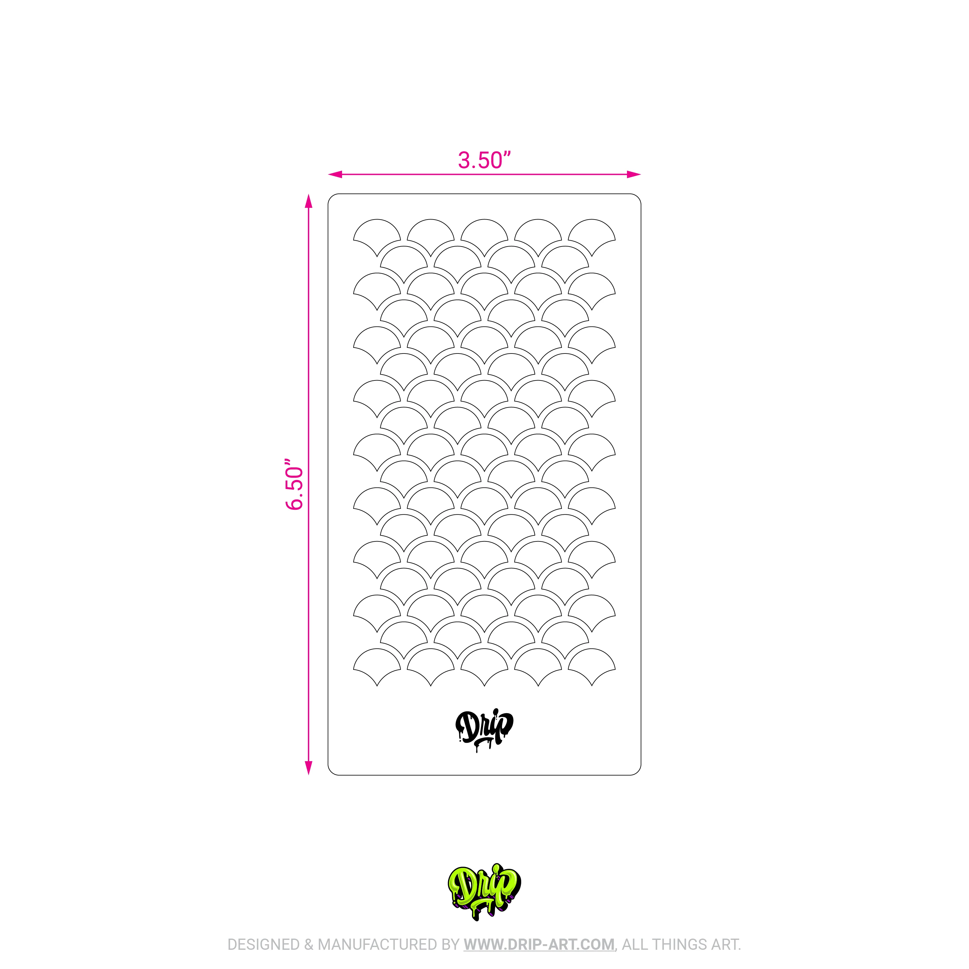 Mylar Stencil Fish Scale - Image 3