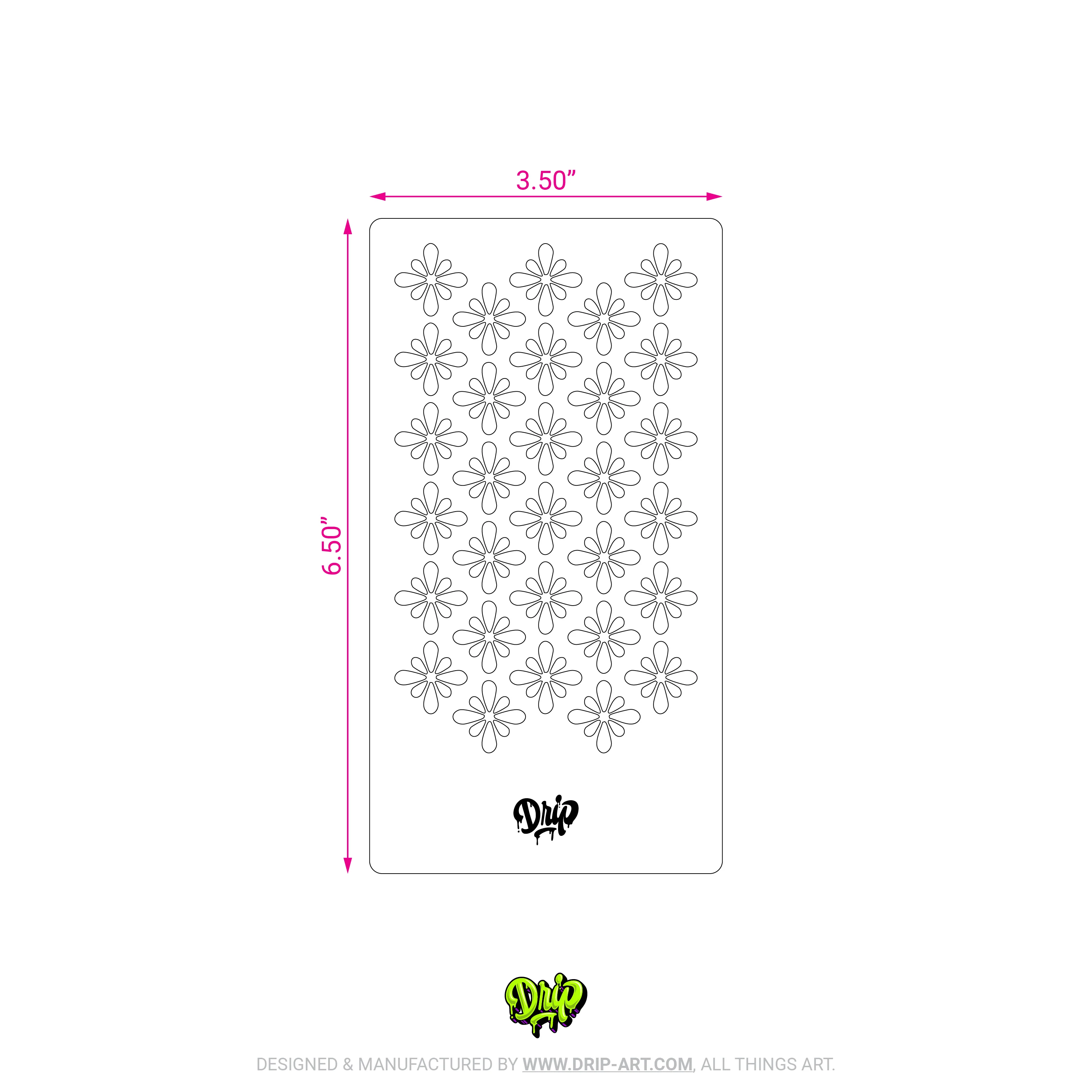 Mylar Stencil Floral - Image 3