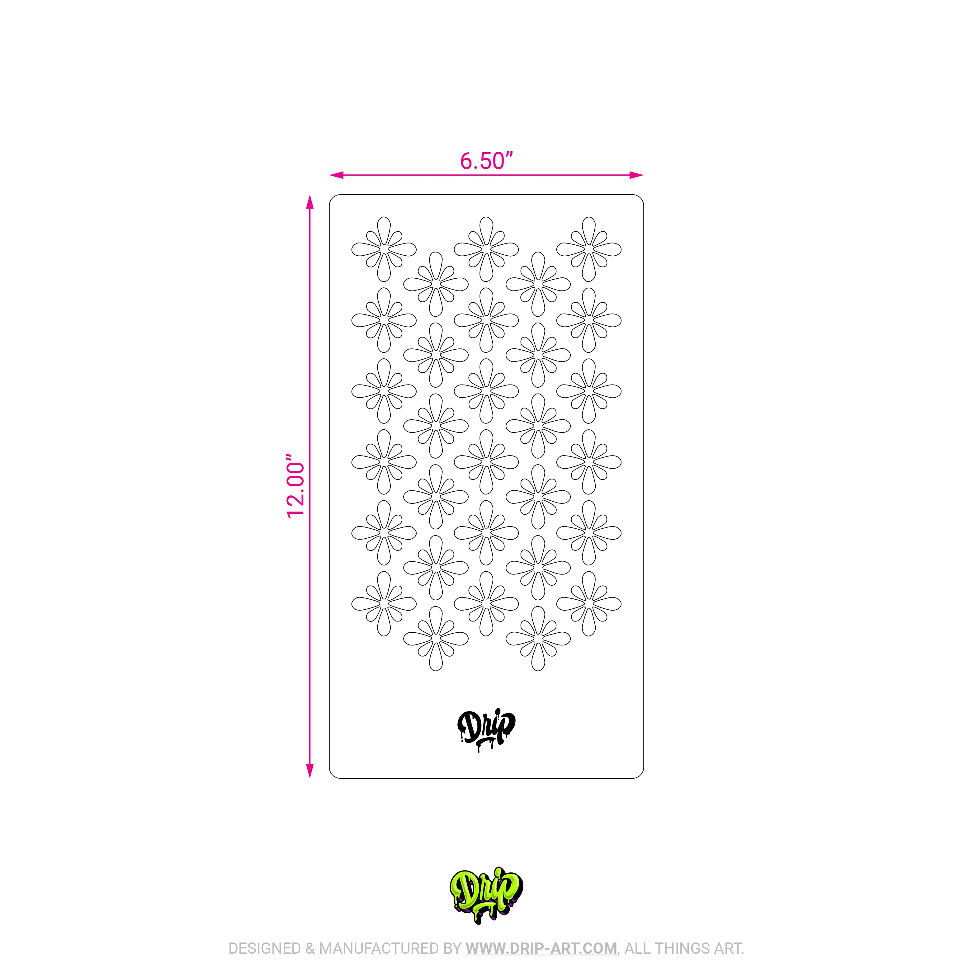 Mylar Stencil Floral - Image 4