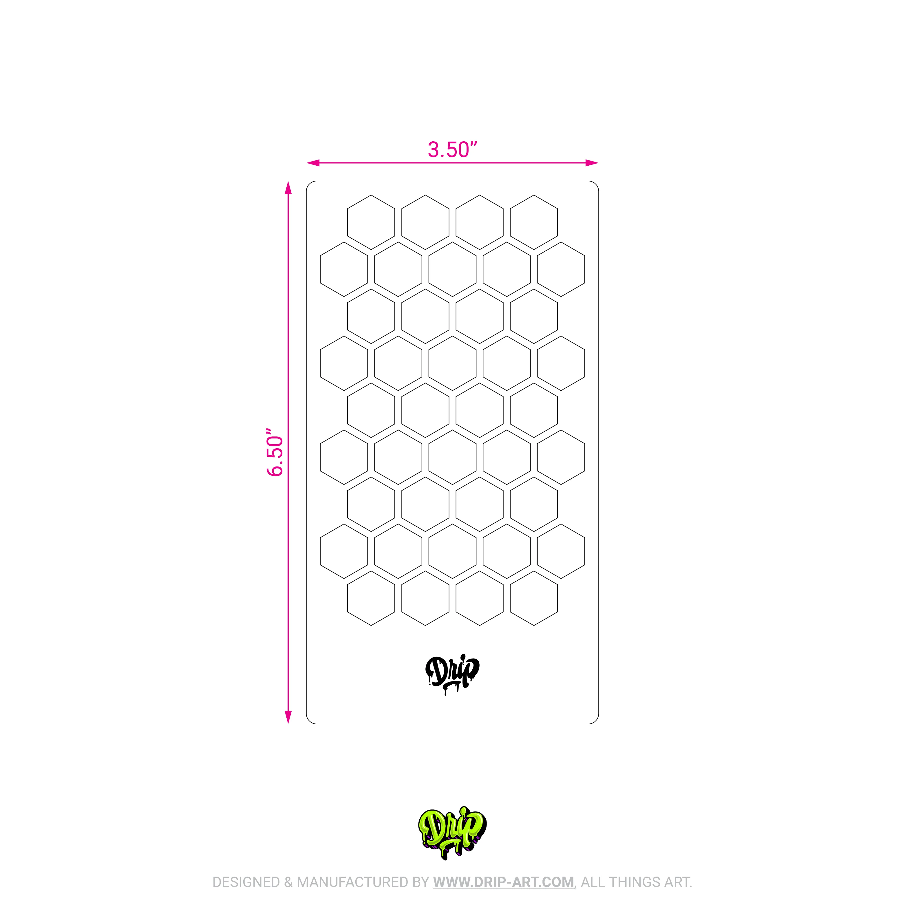 Mylar Stencil Honeycomb - Image 3