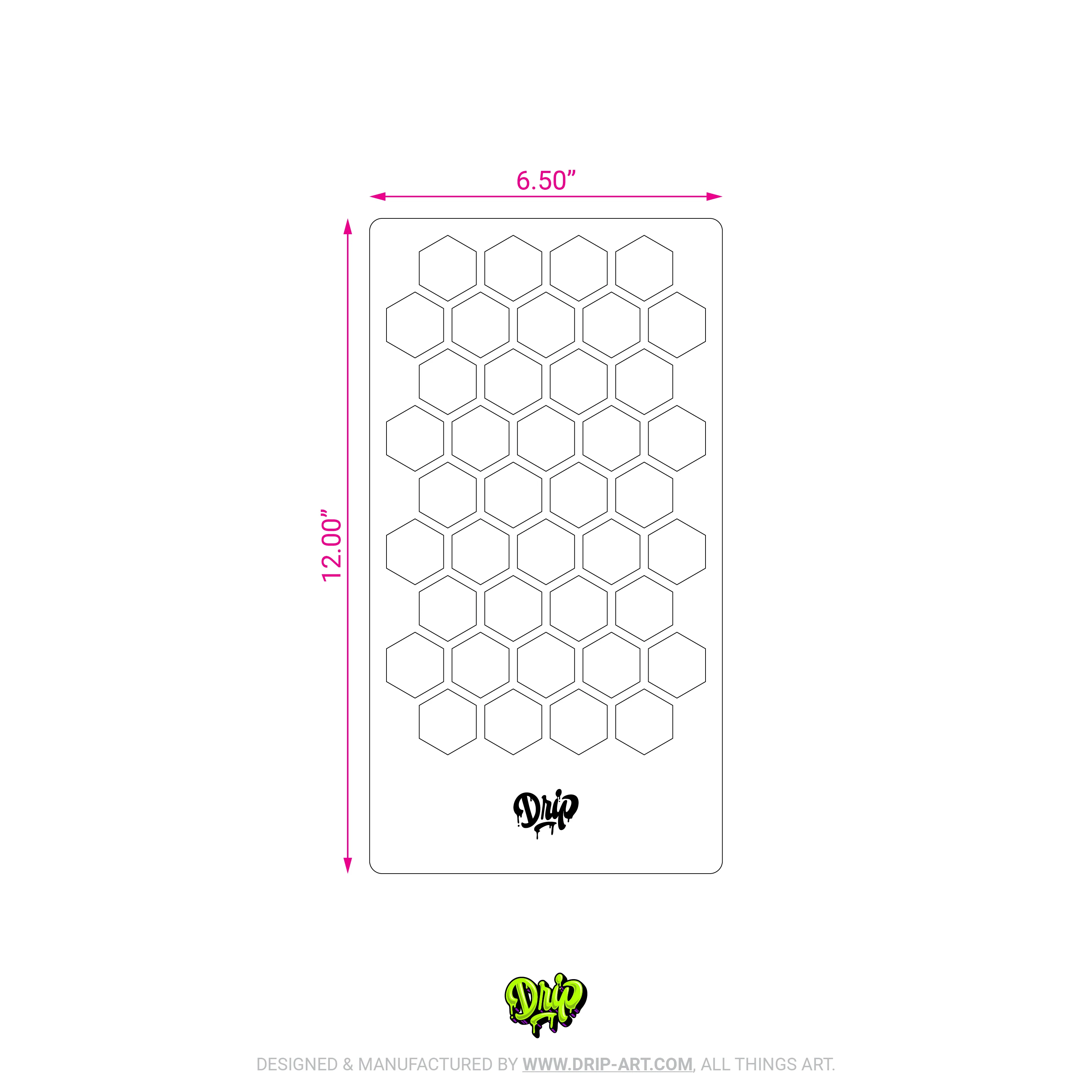 Mylar Stencil Honeycomb - Image 4