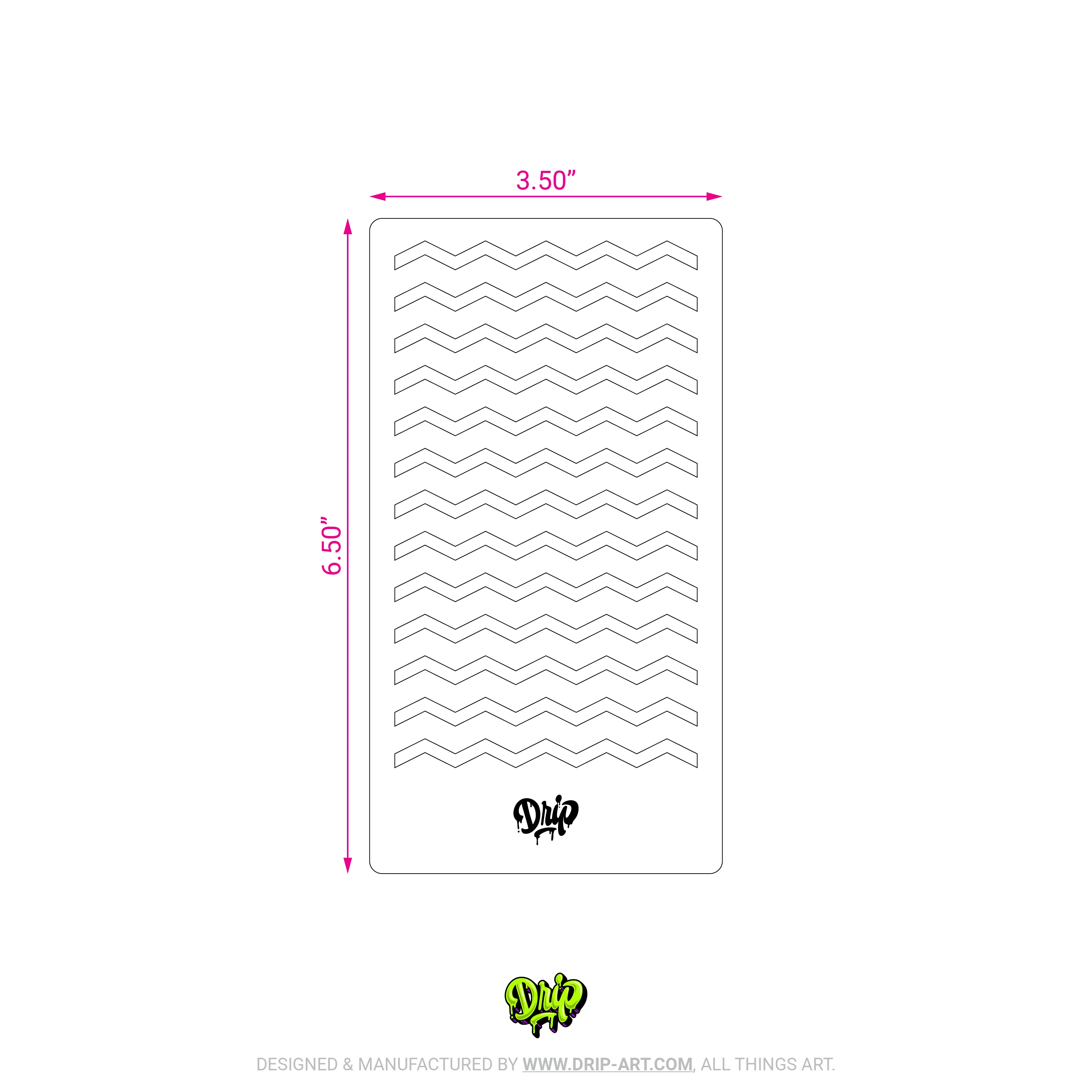 Mylar Stencil Zig Zag - Image 3