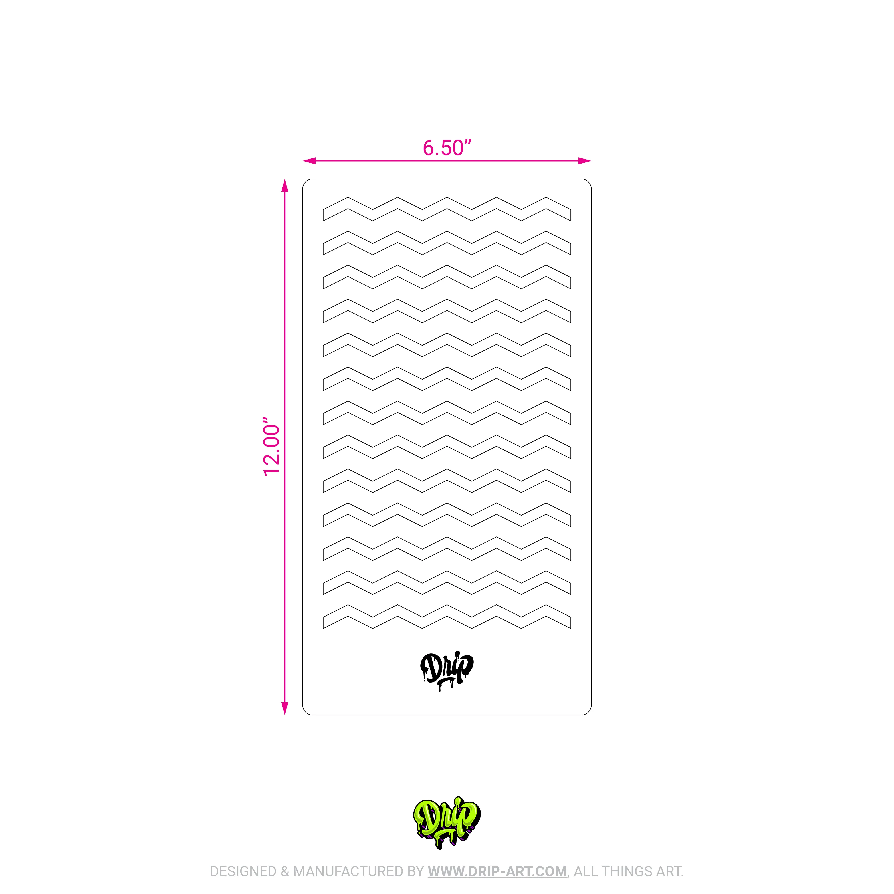 Mylar Stencil Zig Zag - Image 4