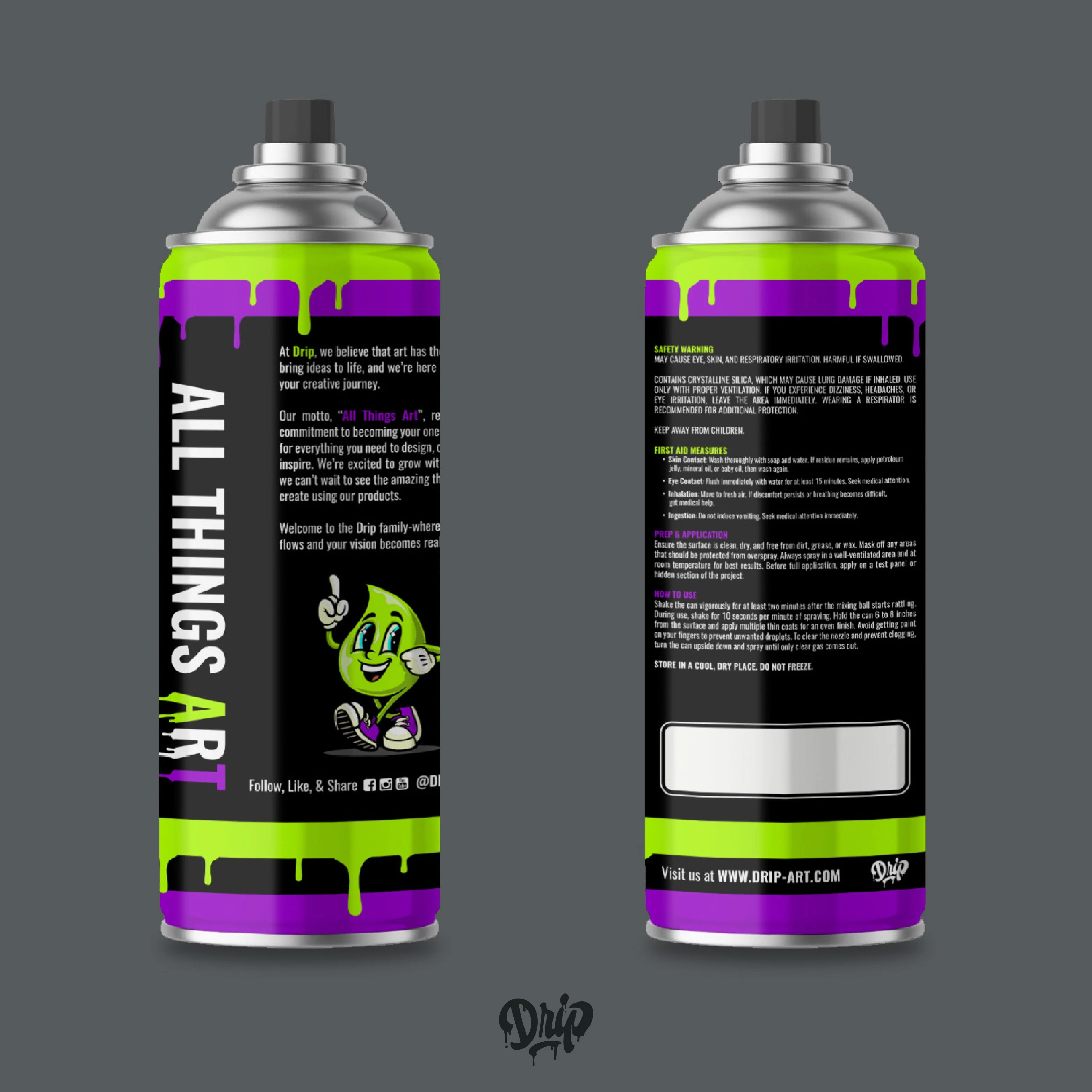 Steel Spray Can (12oz) by Drip® - Image 4