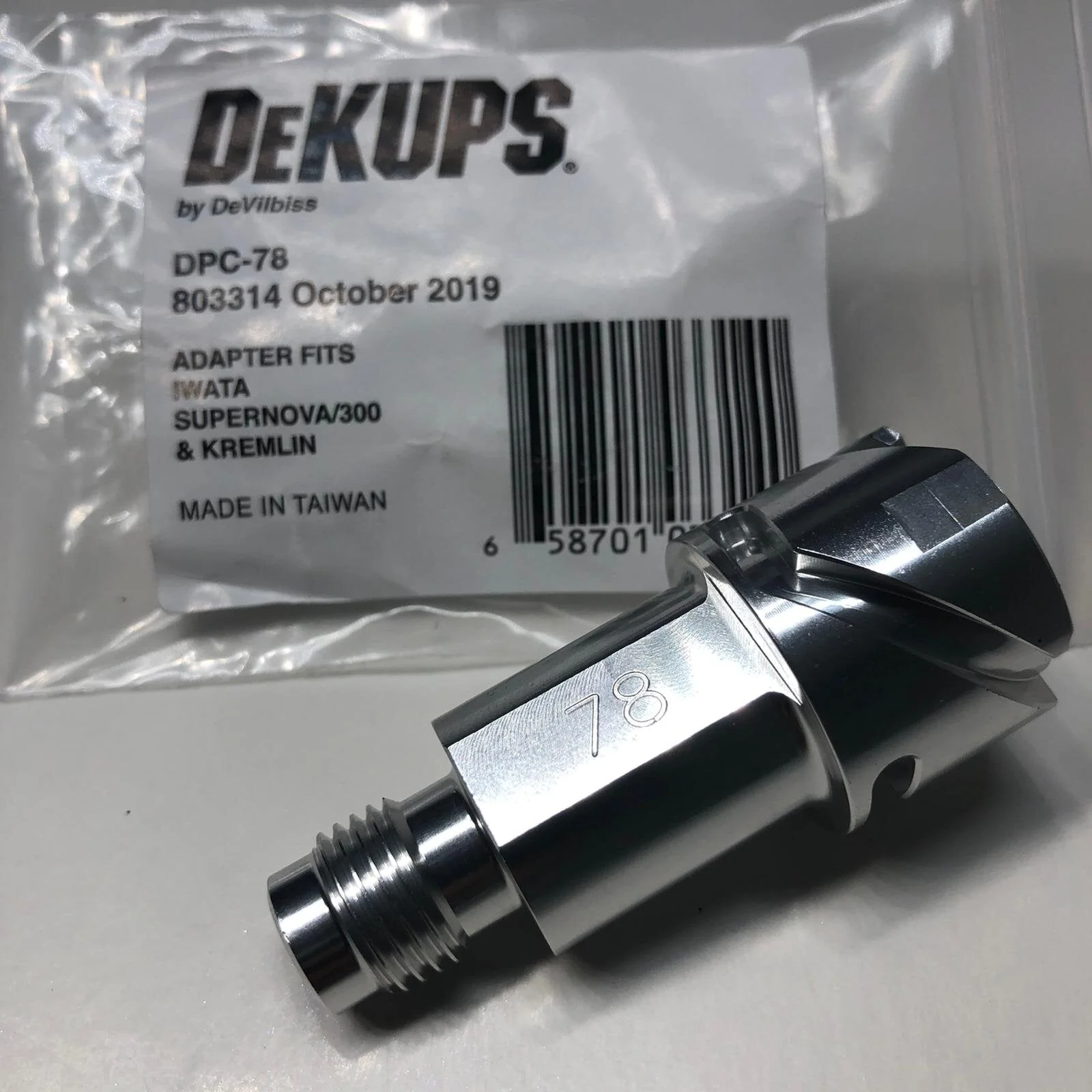 The DeVilbiss DeKups Paint Gun Adapter